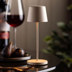 Bermuda Micro LED Cordless Table Lamp Sand 21cm