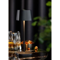 Montego Micro LED Cordless Table Lamp Black 20cm