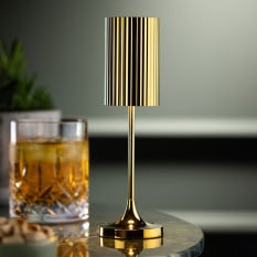 Cayman Micro LED Cordless Table Lamp Gold 20cm