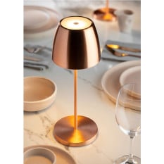 Montserrat LED Cordless Table Lamp Brushed Copper 30cm
