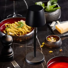 Mini Montserrat LED Cordless Table Lamp Black 26cm