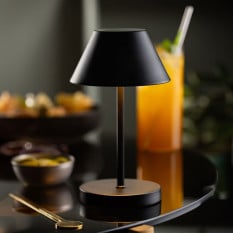 Bonaire LED Cordless Table Lamp Black 19cm
