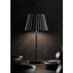 Dominica LED Cordless Table Lamp Black 26cm