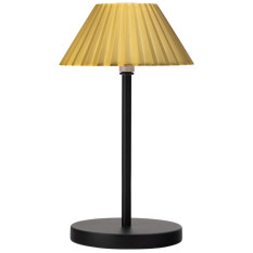 Aruba LED Cordless Table Lamp Black & Brushed Gold 23cm