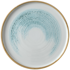 Churchill Studio Prints Homespun Accents Aquamarine Walled Plate 26cm/10.25" - Overhead