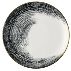 Churchill Studio Prints Homespun Accents Black Evolve Coupe Plate 26cm/10.25" (Pack of 12)
