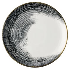 Churchill Studio Prints Homespun Accents Black Evolve Coupe Plate 28.8cm/11.25" (Pack of 12)