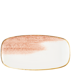 Churchill Homespun Accents Coral Chefs Oblong Plate 35.5 x 18.9cm/13.88 x 7.38" (Pack of 6)