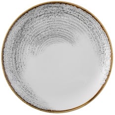 Churchill Studio Prints Homespun Accents Jasper Grey Evolve Coupe Plate 28.8cm/11.25" (Pack of 12)