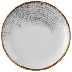 Churchill Studio Prints Homespun Accents Jasper Grey Evolve Coupe Plate 21.7cm/8.5" (Pack of 12)