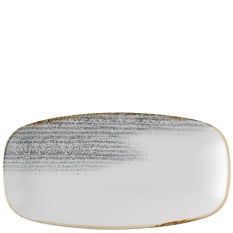 Churchill Studio Prints Homespun Accents Jasper Grey Chefs’ Oblong Plate 35.5 x 18.9cm/13.875 x 7.375" (Pack of 6)