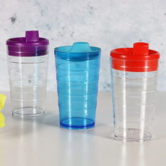 Graduated Ribbed Tumbler 250ml Clear (Pack of 10)