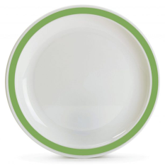 Polycarbonate Duo Plate Coloured Rim 25.5cm (Pack of 10)