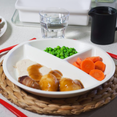 Polypropylene 3 Compartment Deep Plate 26cm White (Pack of 12)