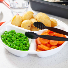 Polycarbonate 3 Compartment Deep Plate 25.5cm