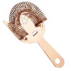 Genware Hawthorne Cocktail Strainer 2 Prong Copper