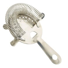 Genware Hawthorne Cocktail Strainer 4 Prong Stainless Steel