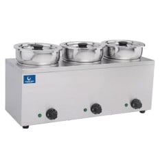 Hurricane Round Pot Wet Bain Marie 3x 3.5 Litre