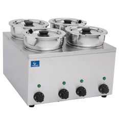 Hurricane Round Pot Wet Bain Marie 4x 3.5 Litre