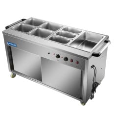 Hurricane Mobile Hot Cupboard with Wet Bain Marie Top 1600mm