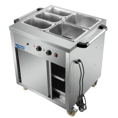 Hurricane Mobile Hot Cupboard with Bain Marie Top 900mm