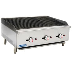 Hurricane Gas Chargrill Charbroiler 90cm 3 Burner 21kW (Natural or LPG)