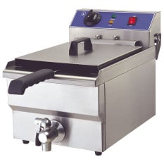 Hurricane Electric Countertop Fryer 10 Litres Single Tank with Tap