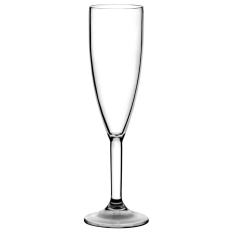 Diamond Reusable Polycarbonate Champagne Flutes 200ml/7oz CE/UKCA Lined 125ml (Pack of 12)