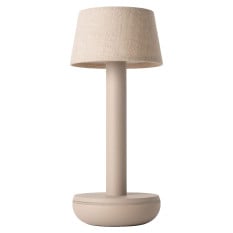 Churchill Humble Two Table Light Beige with Beige Linen Shade