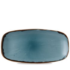 Dudson Harvest Blue Oblong Plate 35.5x18.9cm