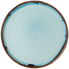Dudson Harvest Turquoise Walled Plate 21cm/8.7"(Pack of 6)