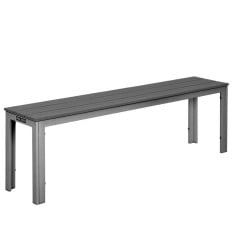 Bolero Valletta Grey Slatted Bench (Pack of 2)