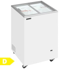 Tefcold Display Chest Freezer Sliding Glass Lid 91 Litre