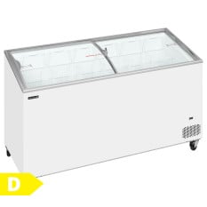 Tefcold Display Chest Freezer Sliding Curved Glass Lid 430 Litre