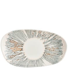 Churchill Inked Lyra Pink Opal Organic Oblong Platter 26 x 15cm (Pack of 6)