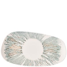 Churchill Inked Lyra Pink Opal Organic Oblong Platter 35 x 18.5cm (Pack of 6)