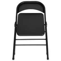 Bolero Folding Metal Chairs Black (Pack of 4)
