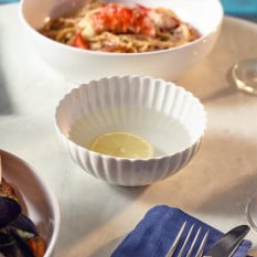 Incise Porcelain Scalloped Side Bowl 16cm/6.3" (Pack of 6)