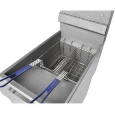 Hurricane Commercial Gas Fryer Freestanding Single Tank 25 Litre 120,000 BTU 4 Burner