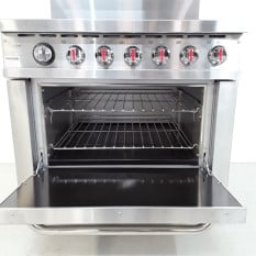 Hurricane Commercial Gas Oven Range 6 Burner Cooker with Splashback NAT/LPG