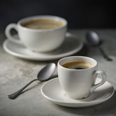 Churchill Inked Era White Cafe Cappuccino Saucer 15.6cm/6.1" (Pack of 12)
