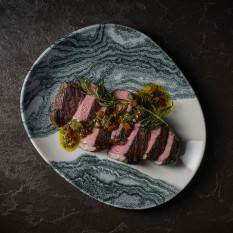 Churchill Inked Tide Black Opal Organic Plate 28cm (Pack of 12)