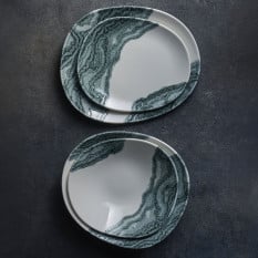 Churchill Inked Tide Black Opal Organic Bowl 25cm/9.8" 800ml/28oz (Pack of 12)