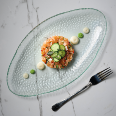 Churchill Isla Glass Clear Oval Platter 30 x 16.2cm/11.75 x 6.38" (Pack of 6)