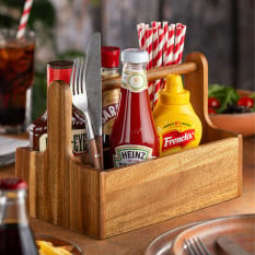 Large Wooden Table Caddy (Pack of 2)