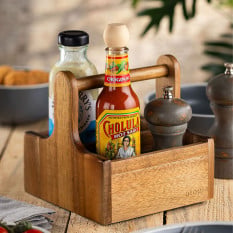 Small Wooden Table Caddy (Pack of 2)