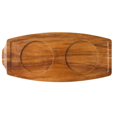 Acacia Wood Board with Inserts 34 x 15.5cm (Pack of 6)
