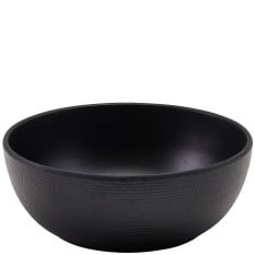 GenWare Melamine Black Jute Buffet Bowl 20 x 7.5cm