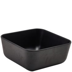 GenWare Melamine Black Jute Square Buffet Bowl 20cm/8"