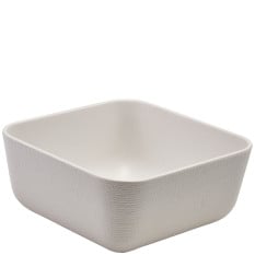 GenWare Melamine White Jute Square Buffet Bowl 20cm/8"